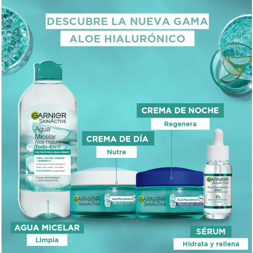 Garnier Agua Micelar Aloe Hialurónico Todo en 1